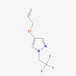 molecular formula C8H9F3N2O B8121035 4-Allyloxy-1-(2,2,2-trifluoroethyl)-1H-pyrazole 