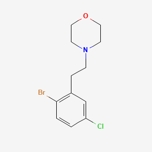 molecular formula C12H15BrClNO B8121037 4-(2-Bromo-5-chlorophenethyl)morpholine 