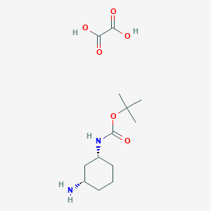 molecular formula C13H24N2O6 B8121068 cis-(rac)-1-N-Boc-1,3-cyclohexyldiamine oxalate salt 
