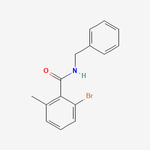 molecular formula C15H14BrNO B8121071 N-Benzyl-2-bromo-6-methylbenzamide 