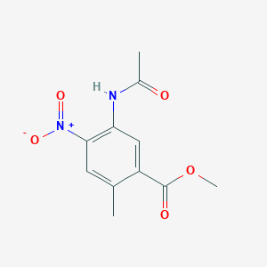 molecular formula C11H12N2O5 B8121079 Methyl 5-acetamido-2-methyl-4-nitrobenzoate 