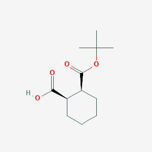 molecular formula C12H20O4 B8121093 (1R,2S)-2-[(2-methylpropan-2-yl)oxycarbonyl]cyclohexane-1-carboxylic acid 
