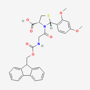 (2R,4R)-2-(2,4-dimethoxyphenyl)-3-[2-(9H-fluoren-9-ylmethoxycarbonylamino)acetyl]-1,3-thiazolidine-4-carboxylic acid