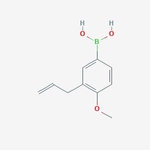 molecular formula C10H13BO3 B8121113 (3-Allyl-4-methoxyphenyl)boronic acid 