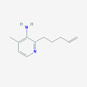 molecular formula C11H16N2 B8121243 3-Amino-4-methyl-2-(4-penten-1-yl)pyridine 