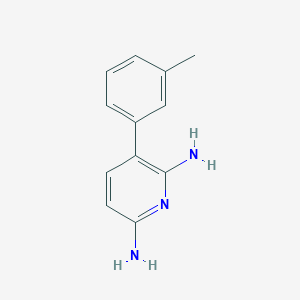 molecular formula C12H13N3 B8121277 3-(m-Tolyl)pyridine-2,6-diamine 