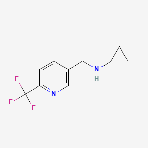 molecular formula C10H11F3N2 B8121284 Cyclopropyl-(6-trifluoromethyl-pyridin-3-ylmethyl)-amine 