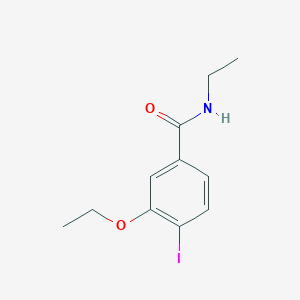 molecular formula C11H14INO2 B8121295 3-Ethoxy-N-ethyl-4-iodobenzamide 