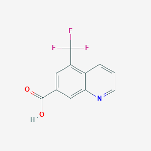 molecular formula C11H6F3NO2 B8121337 5-(Trifluoromethyl)quinoline-7-carboxylic acid 