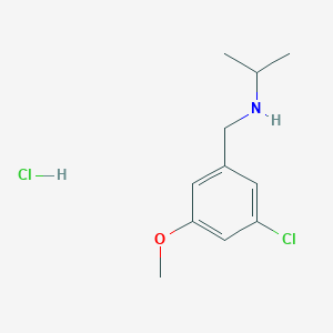 molecular formula C11H17Cl2NO B8121354 N-(3-chloro-5-methoxybenzyl)propan-2-amine 