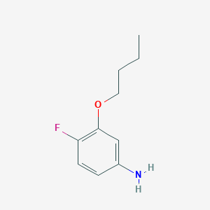 molecular formula C10H14FNO B8121362 3-Butoxy-4-fluoro-phenylamine 