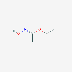 molecular formula C4H9NO2 B081214 Ethanimidic acid, N-hydroxy-, ethyl ester CAS No. 10576-12-2