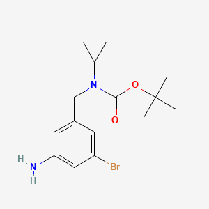 molecular formula C15H21BrN2O2 B8121411 (3-Amino-5-bromobenzyl)-cyclopropylcarbamic acid tert-butyl ester 