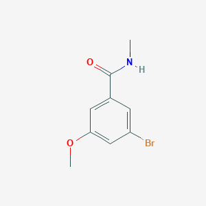 molecular formula C9H10BrNO2 B8121418 3-Bromo-5-methoxy-N-methyl-benzamide 