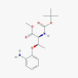 molecular formula C16H24N2O5 B8121431 Methyl (2S,3R)-2-(Boc-amino)-3-(2-aminophenoxy)butanoate 