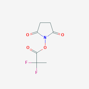molecular formula C7H7F2NO4 B8121456 2,2-Difluoro-propionic acid 2,5-dioxo-pyrrolidin-1-yl ester 