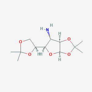 molecular formula C12H21NO5 B8121472 (3aR,5R,6S,6aR)-5-[(4S)-2,2-dimethyl-1,3-dioxolan-4-yl]-2,2-dimethyl-3a,5,6,6a-tetrahydrofuro[2,3-d][1,3]dioxol-6-amine 