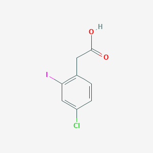 molecular formula C8H6ClIO2 B8121474 (4-Chloro-2-iodophenyl)acetic acid 
