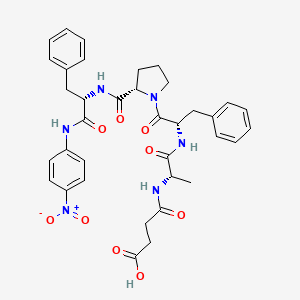 molecular formula C36H40N6O9 B8121509 琥珀酰-Ala-Phe-Pro-Phe-对硝基苯胺 