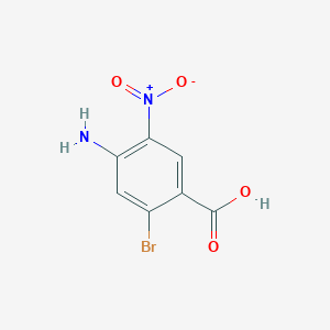 molecular formula C7H5BrN2O4 B8121522 4-Amino-2-bromo-5-nitrobenzoic acid 