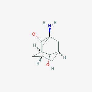 molecular formula C10H15NO2 B8121528 (1R,3R,5R,7R)-1-amino-4-hydroxyadamantan-2-one 