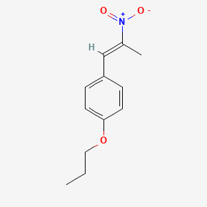 molecular formula C12H15NO3 B8121537 1-[(E)-2-nitroprop-1-enyl]-4-propoxybenzene 