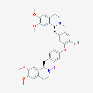 molecular formula C37H41IN2O6 B8121563 4-[[(1R)-6,7-dimethoxy-2-methyl-3,4-dihydro-1H-isoquinolin-1-yl]methyl]-2-[4-[[(1R)-2-iodo-6,7-dimethoxy-3,4-dihydro-1H-isoquinolin-1-yl]methyl]phenoxy]phenol 