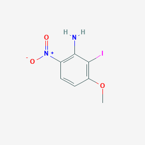 molecular formula C7H7IN2O3 B8121589 2-Iodo-3-methoxy-6-nitro-phenylamine 