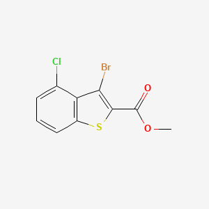 molecular formula C10H6BrClO2S B8121593 Methyl 3-bromo-4-chlorobenzo[b]thiophene-2-carboxylate 