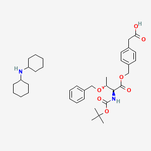 molecular formula C37H54N2O7 B8121595 Boc-L-Thr(Bzl)-O-CH2-Ph-CH2-COOH DCHA 