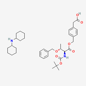 N-cyclohexylcyclohexanamine;2-[4-[[(2S,3R)-2-[(2-methylpropan-2-yl)oxycarbonylamino]-3-phenylmethoxybutanoyl]oxymethyl]phenyl]acetic acid