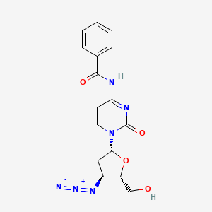 molecular formula C16H16N6O4 B8121692 N4-Benzoyl-3'-azido-2', 3'-dideoxycytidine 