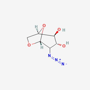 molecular formula C6H9N3O4 B8121725 (1R,2S,3R,5R)-4-azido-6,8-dioxabicyclo[3.2.1]octane-2,3-diol 