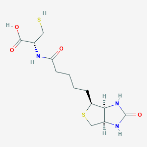 molecular formula C13H21N3O4S2 B8121756 Biotinyl-cysteine 