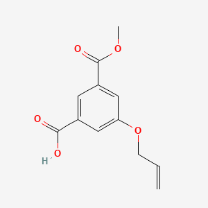 molecular formula C12H12O5 B8121767 5-Allyloxy-isophthalic acid monomethyl ester 