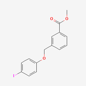 molecular formula C15H13IO3 B8121824 Methyl 3-((4-iodophenoxy)methyl)benzoate 