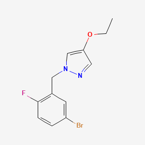 molecular formula C12H12BrFN2O B8121851 1-(5-Bromo-2-fluorobenzyl)-4-ethoxy-1H-pyrazole 