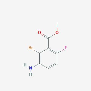 molecular formula C8H7BrFNO2 B8121869 Methyl 3-amino-2-bromo-6-fluorobenzoate 