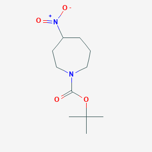 molecular formula C11H20N2O4 B8121878 4-Nitroazepane-1-carboxylic acid tert-butyl ester 