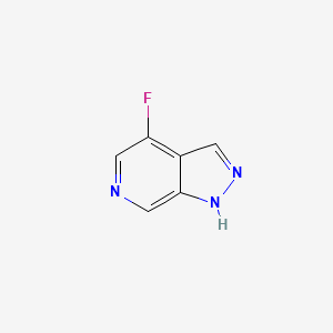 molecular formula C6H4FN3 B8121883 4-fluoro-1H-pyrazolo[3,4-c]pyridine 