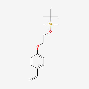 molecular formula C16H26O2Si B8121897 tert-Butyl-dimethyl-[2-(4-vinyl-phenoxy)-ethoxy]-silane 