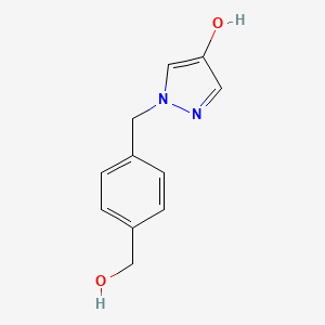 molecular formula C11H12N2O2 B8121948 1-(4-Hydroxymethylbenzyl)-1H-pyrazol-4-ol 