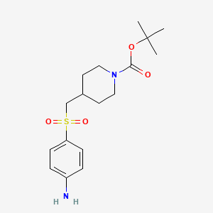 molecular formula C17H26N2O4S B8121958 tert-Butyl 4-(((4-aminophenyl)sulfonyl)methyl)piperidine-1-carboxylate 
