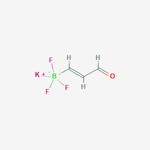 molecular formula C3H3BF3KO B8121985 potassium;trifluoro-[(E)-3-oxoprop-1-enyl]boranuide 
