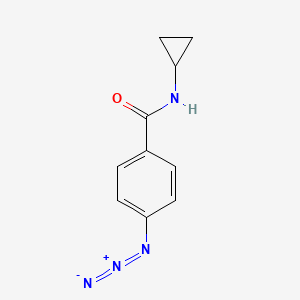 molecular formula C10H10N4O B8122004 4-Azido-N-cyclopropyl-benzamide 