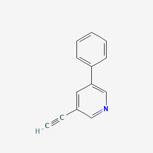 molecular formula C13H9N B8122061 3-Ethynyl-5-phenylpyridine 