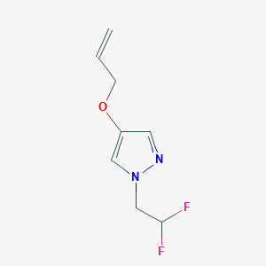 molecular formula C8H10F2N2O B8122067 4-Allyloxy-1-(2,2-difluoroethyl)-1H-pyrazole 