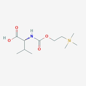 molecular formula C11H23NO4Si B8122096 (R)-3-methyl-2-((2-(trimethylsilyl)ethoxy)carbonylamino)butanoic acid 
