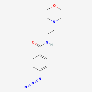molecular formula C13H17N5O2 B8122101 4-azido-N-(2-morpholin-4-ylethyl)benzamide 