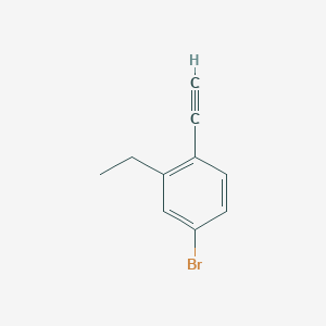 molecular formula C10H9Br B8122107 4-Bromo-2-ethyl-1-ethynylbenzene 